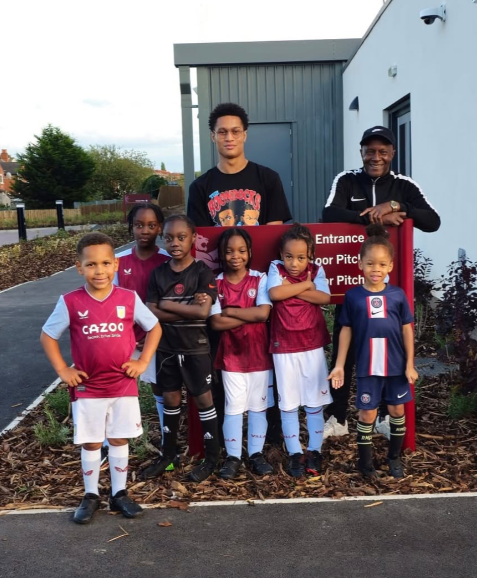 Coach Jay with young players in Birmingham